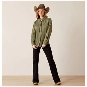 Ariat Womens Jurlington Western Shirt Snap Cowgirl Rodeo Country Size XL Ranch